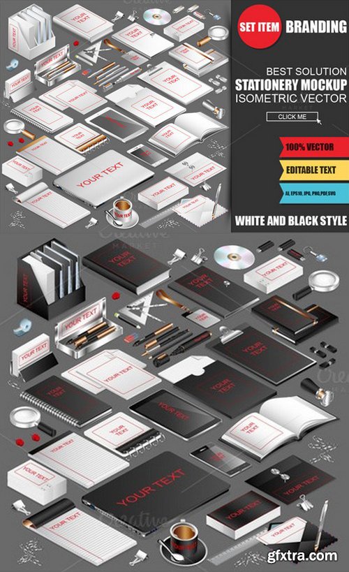 Stationery Mockup Creator Isometric