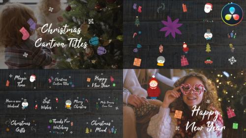 Videohive - Christmas Cartoon Titles And Animations | DaVinci Resolve - 40749079 - 40749079