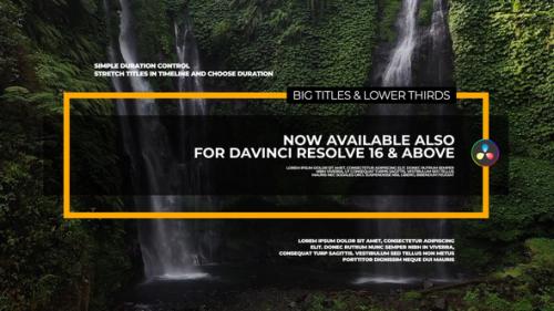 Videohive - Big Titles & Lower Thirds III DaVinci Resolve - 40784652 - 40784652