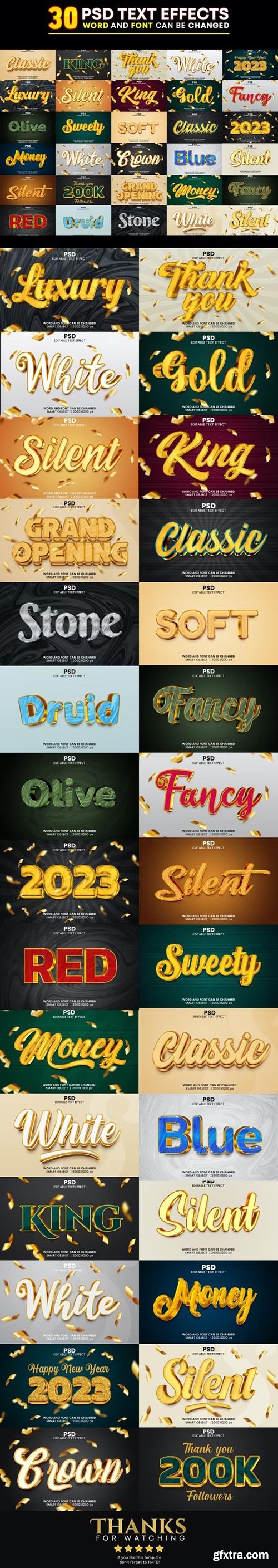 GraphicRiver - Luxury Photoshop Editable 3d Text Effect Style Pack 40498617