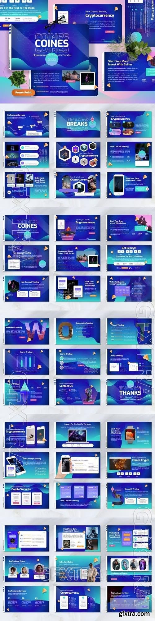 Coines - Cryptocurrency Powerpoint Templates 7NCFL53