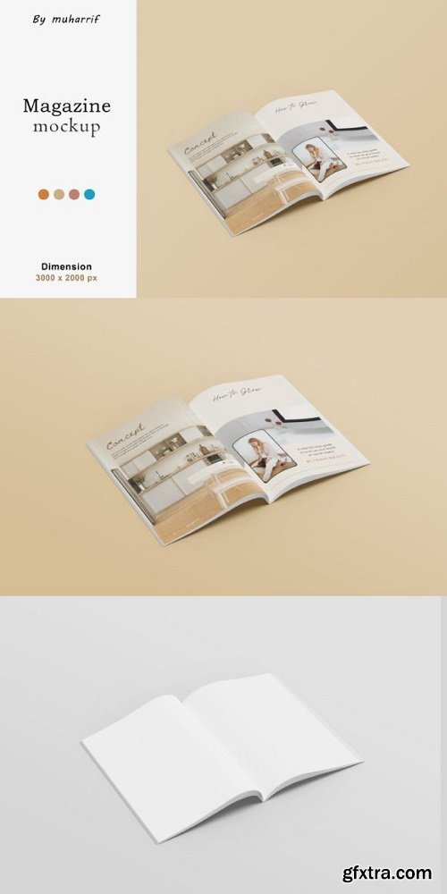 Open View Magazine Mockup