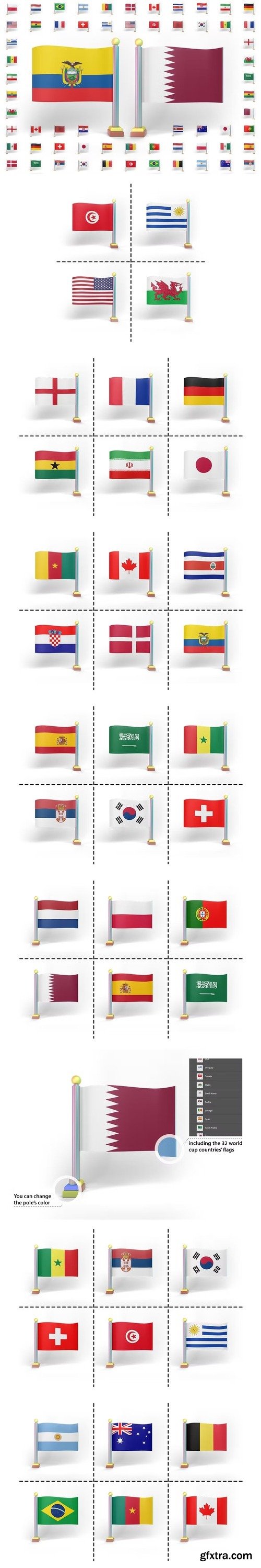 CreativeMarket - World Cup Flags 10844922