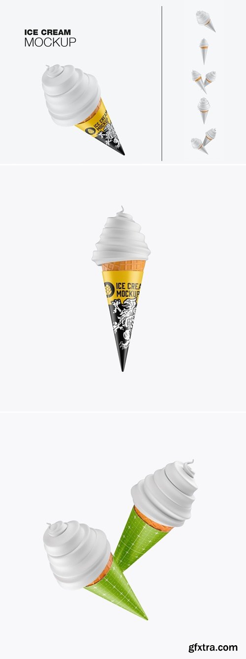 Soft Ice Cream Cone Mockup ESVEMNC