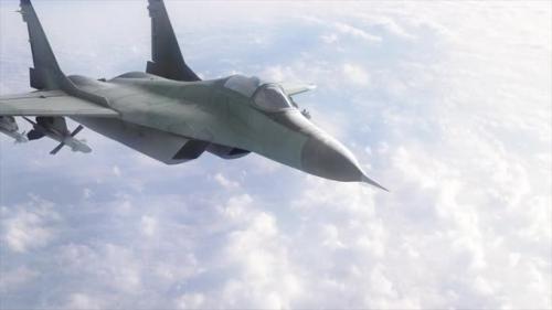 Videohive - Combat Jet Fighter Aircraft Flying In The Sky V3 - 40791481 - 40791481