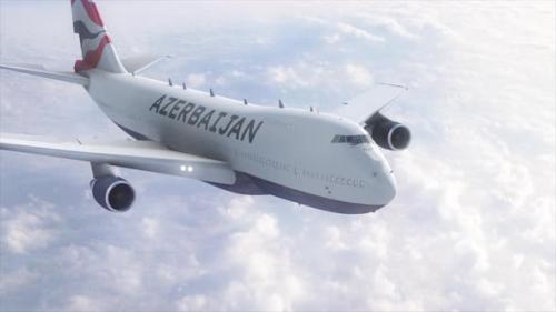 Videohive - Plane Flight Travel To Azerbaijan - 40791490 - 40791490