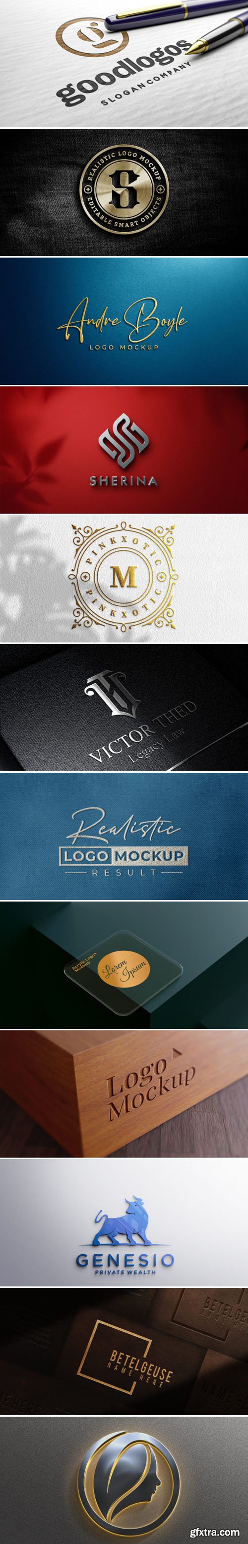 10+ New Luxury Logos PSD Mockups Templates