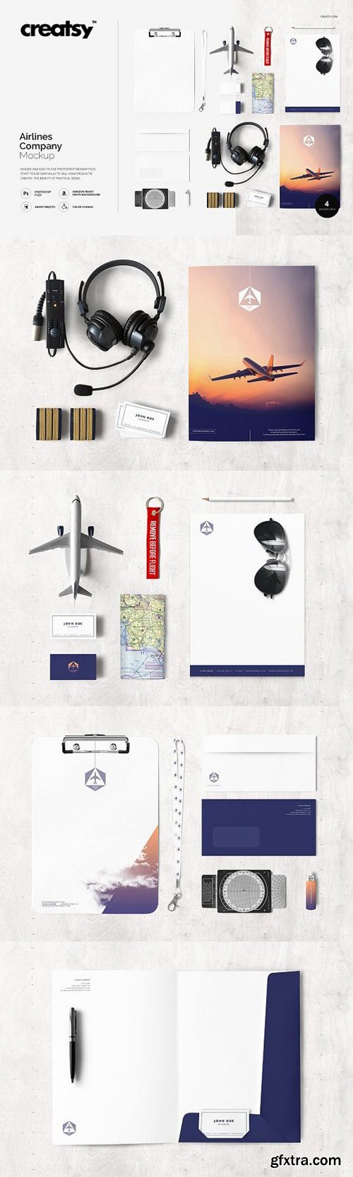 Airlines Company Mockup Set