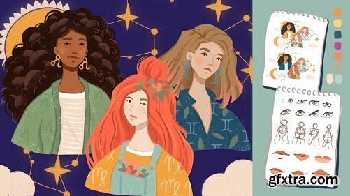Character Portraits with Style: Illustrate Faces Inspired by Astrology