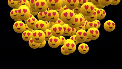 Videohive - Heart Eye Emoji Screen Transitions Alpha Channel - 40790039 - 40790039