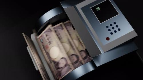 Videohive - 5000 Japanese yen in cash dispenser. Withdrawal of cash from an ATM. - 40754474 - 40754474