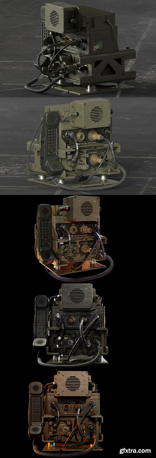 Barrett PRC-2082 Radiostation 3D Model