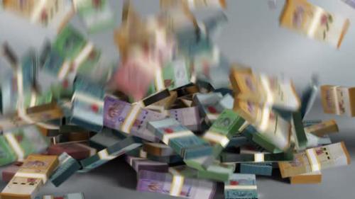 Videohive - Malaysia Money - Ringgit Stacked Money Falling - Malaysian Currency - 40619564 - 40619564