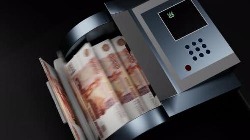 Videohive - 5000 Russian rubles in cash dispenser. Withdrawal of cash from an ATM. - 40754468 - 40754468