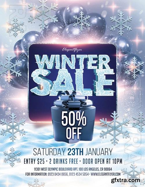 Winter Sale beautiful Flyer PSD