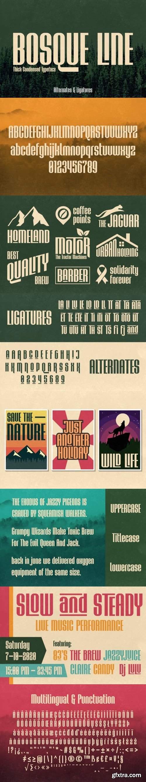 Bosque Line Font