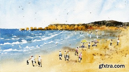 Atmospheric Beach Landscapes for Beginners - Watercolour Basics