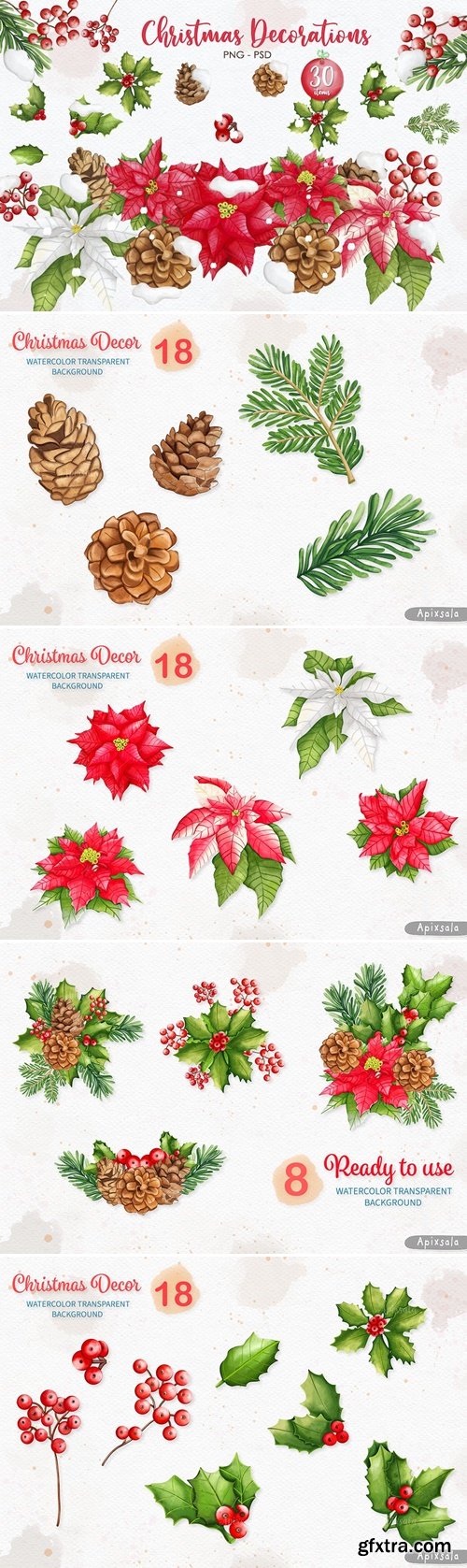 Christmas Poinsettia | holly | pine HY57M9Z