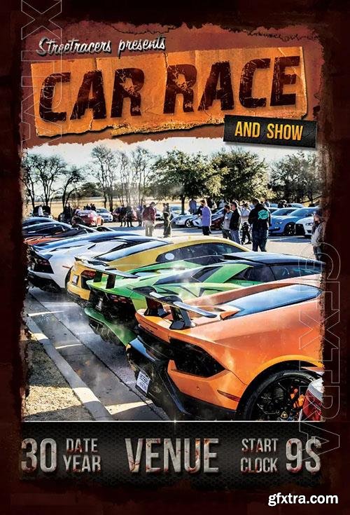 Car Race Flyer Template PSD