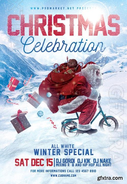 Christmas celebration Flyer psd 