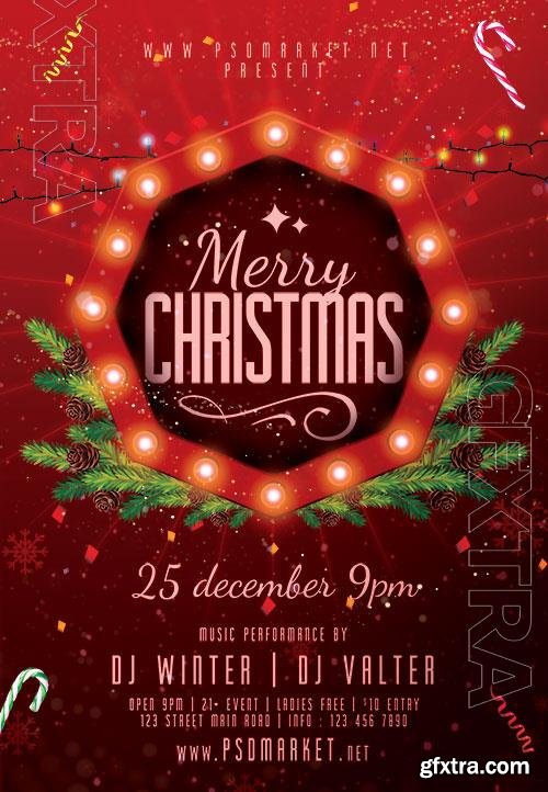 Christmas night psd flyer