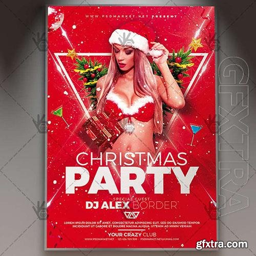 Christmas party minimal flyer psd