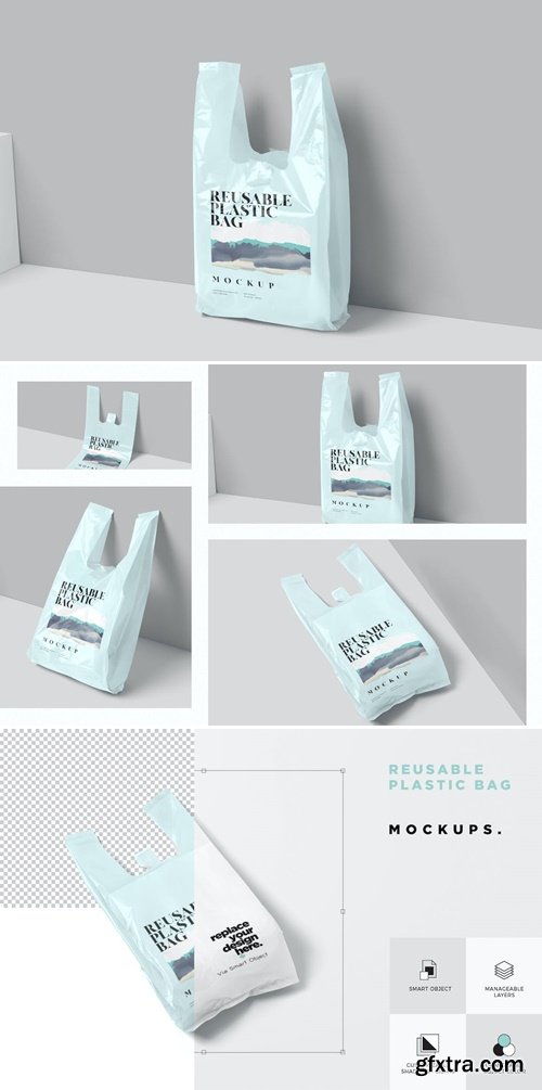 Plastic Bag Mockups 8E5X6XC