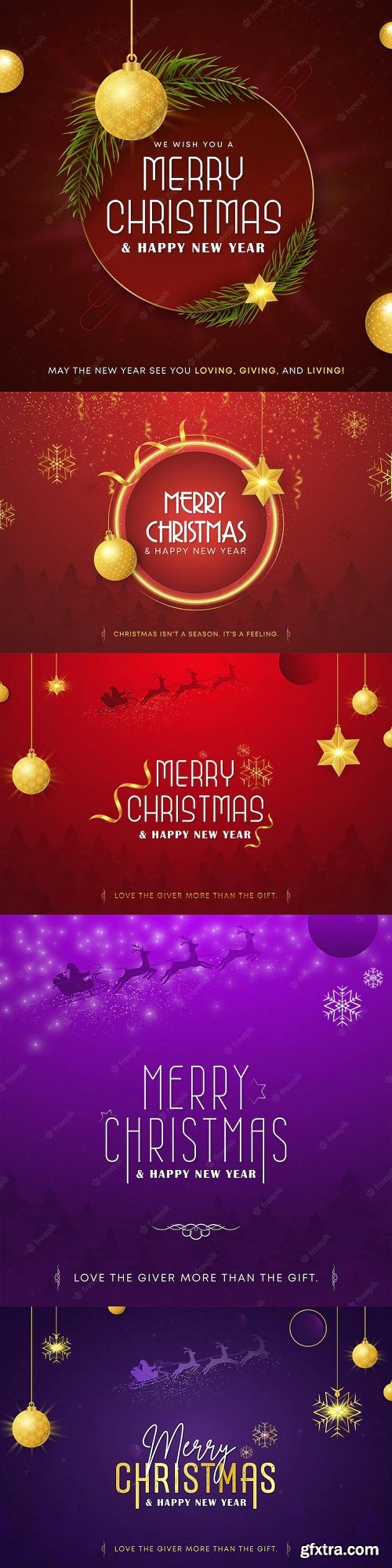 Modern merry christmas post design with luxury background