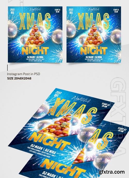 CHRISTMAS PARTY TEMPLATE + INSTAGRAM POST (PSD)