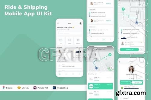 Ride & Shipping Mobile App UI Kit M5FSYNG