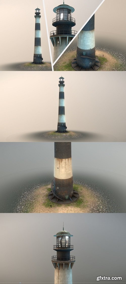 Lighthouse 01 Low-poly 3D model