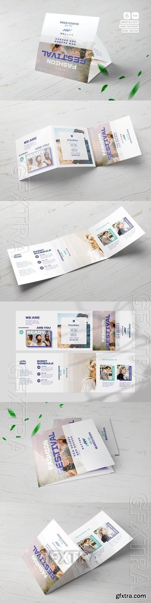 Fashion Events Square Trifold Brochure BWA25AJ