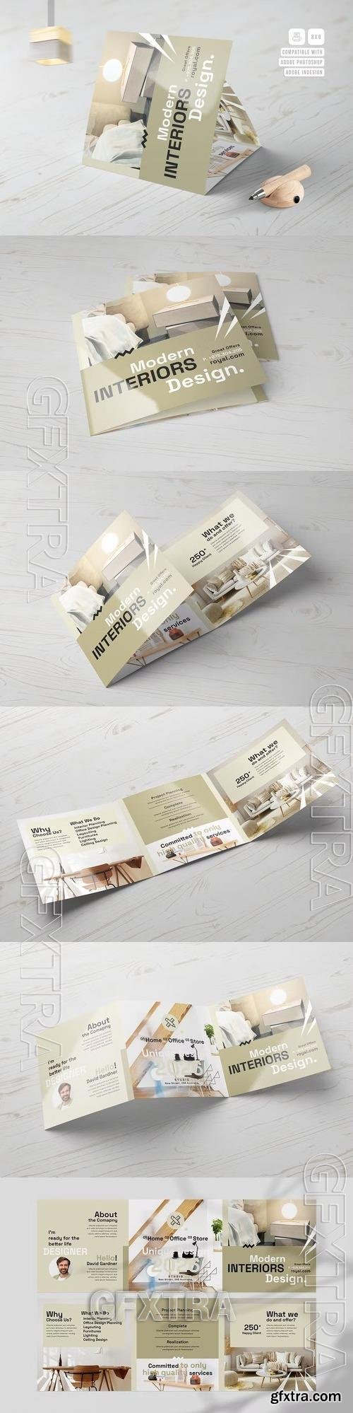 Interior Design Square Trifold Brochure HS3G4B5