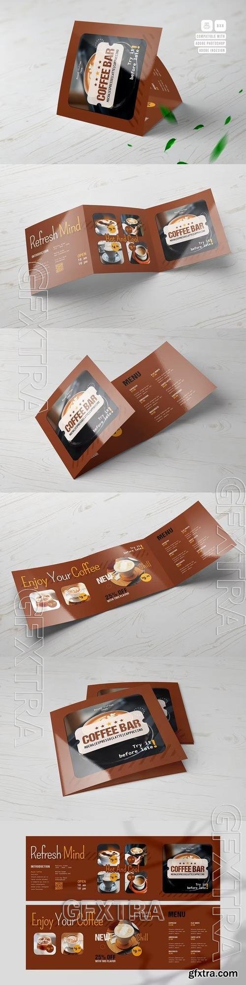 Square Trifold Coffee Menu TCGDBWX