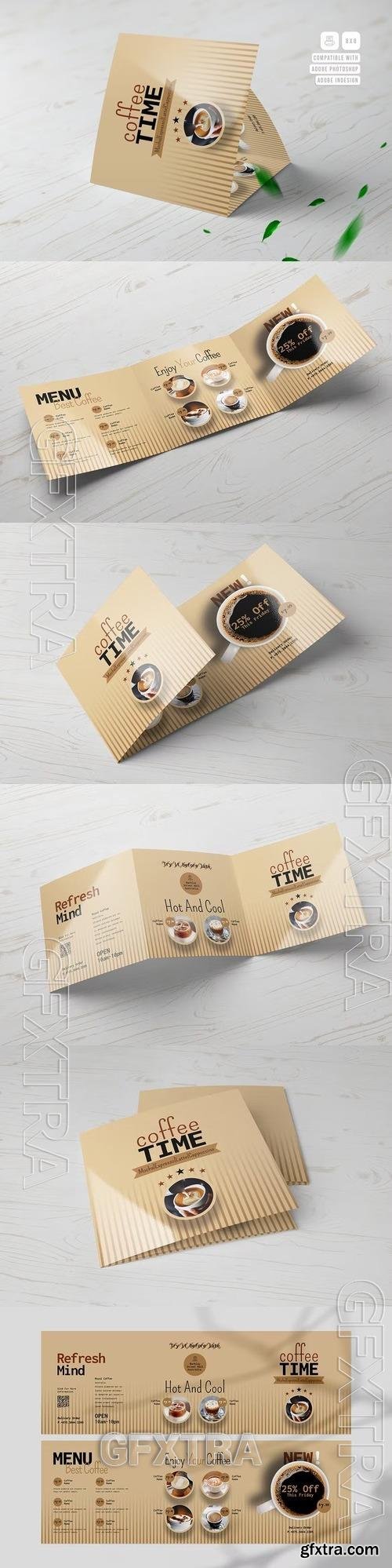 Square Trifold Coffee Menu VDY4M8V