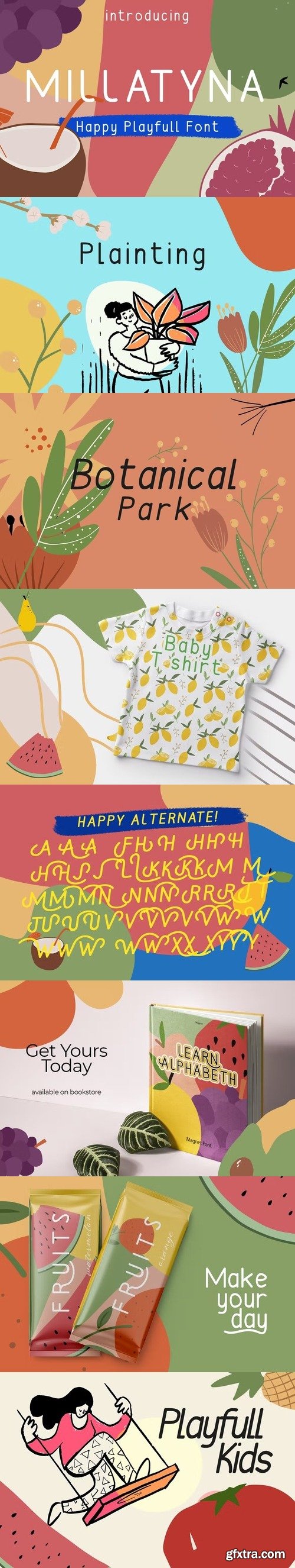 MILLATYNA || Happy Playfull Font