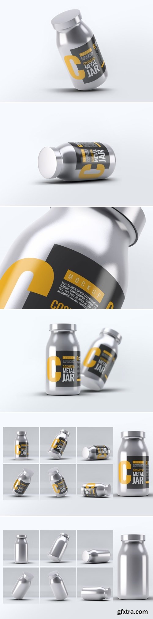 Metal Cosmetic Bottle Mock-Up GF8QUZW