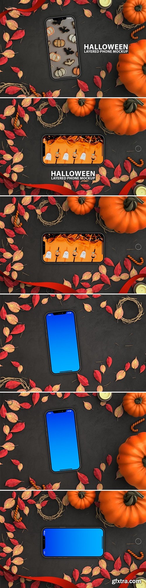 Halloween Layered iPhone Mockup