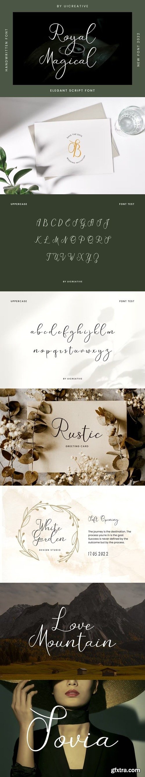 Royal magical elegant script font