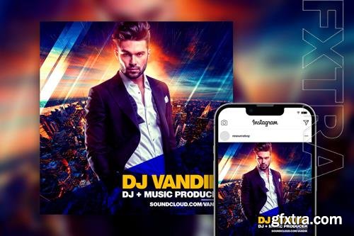 Outstanding Urban DJ Party Instagram Post Template PSD