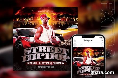 Luxury Hip Hop Party Instagram Post Template PSD