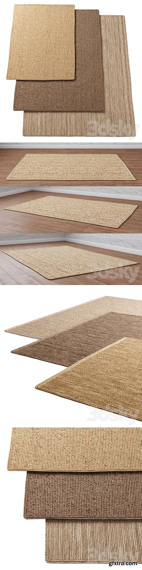 Natural Lengthwise Braided Jute Rug