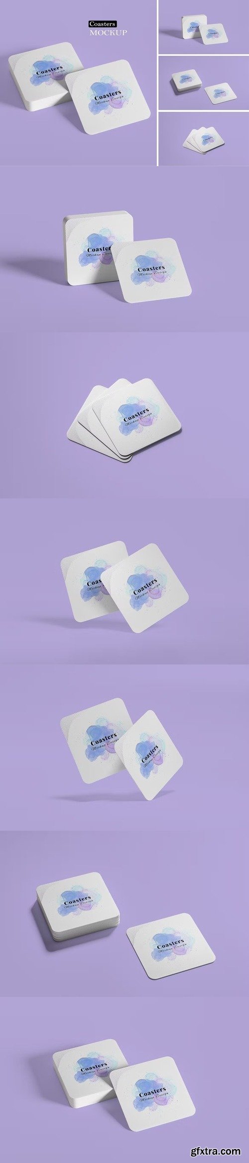 Coasters square mockup