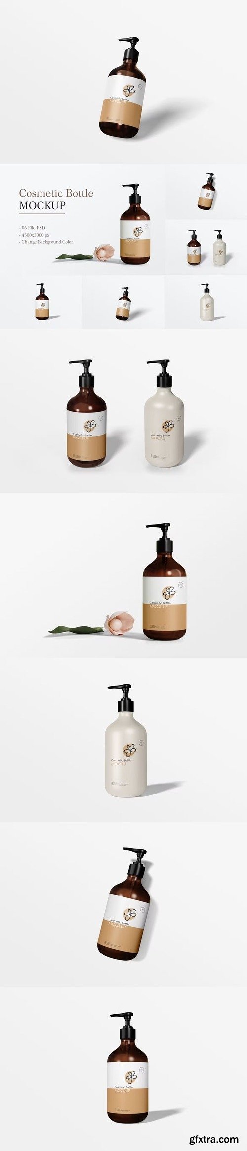 Cosmetic bottle mockup