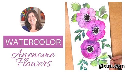 Watercolor Flower Workshop - Paint Easy Anenomes with Me!