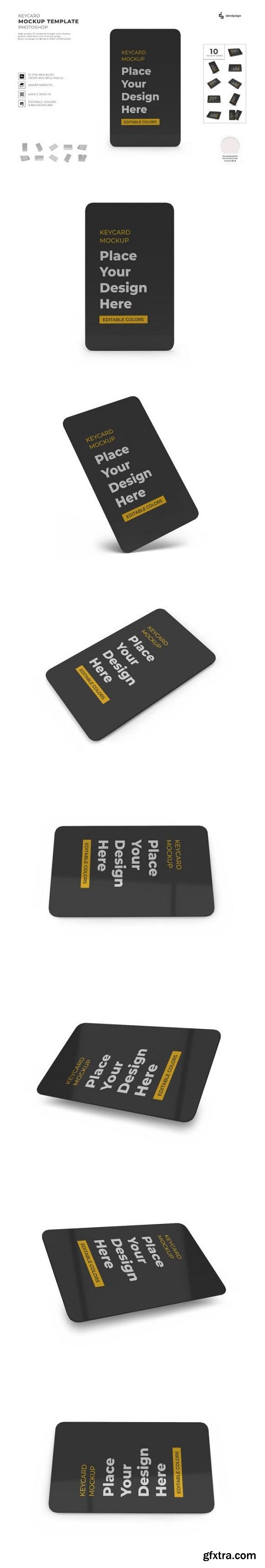 Keycard 3D Mockup Template Bundle