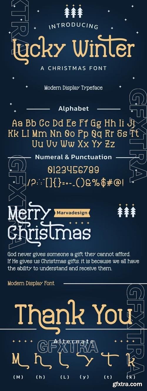 Lucky Winter - Christmas Font BBHKG65