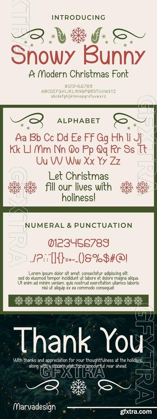 Snowy Bunny - A Modern Christmas Font AVU5AFJ