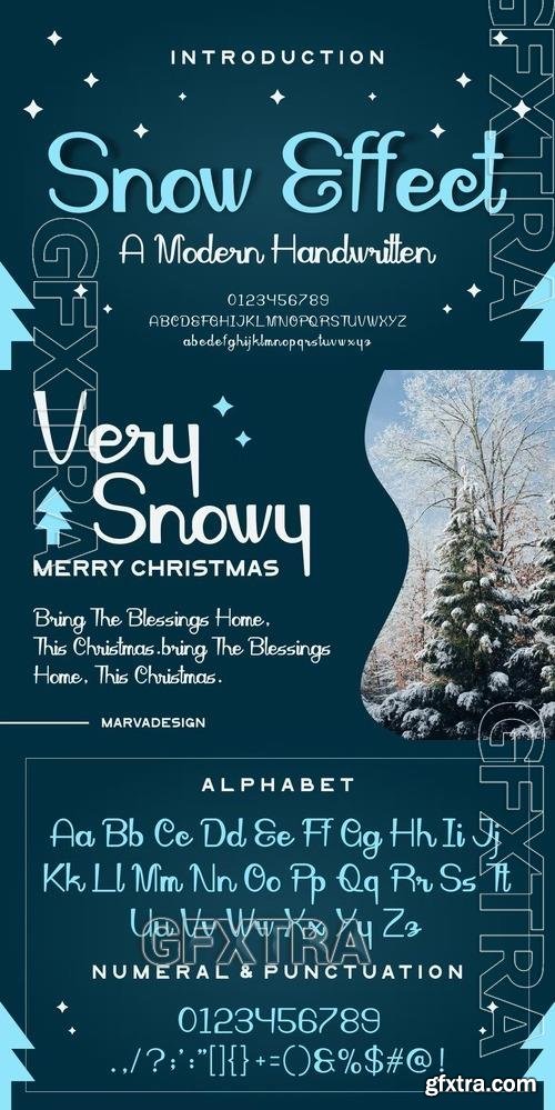 Snow Effect - Christmas Font 5PSZXTD