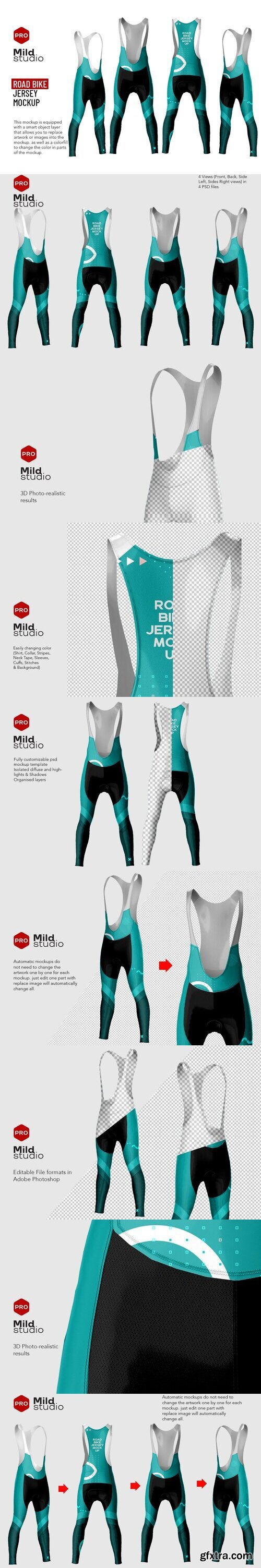 CreativeMarket - Road Bike Jersey Mockup 10853480